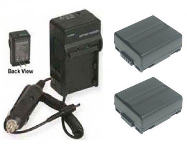 TWO 2 DZ-BP07P DZ-BP07S Batteries + Charger for Hitachi DZ-BX31 DZ-BX35 DZ-BX37