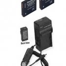 2 Batteries + Charger for Panasonic DMCFS12 DMCFS15 DMC-FS15EB-A DMC-FS25