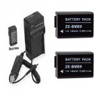 Two 2 BP-DC9 BP-DC9E BP-DC9U Batteries + Charger for Leica V-LUX 2 V-LUX 3