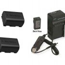 2 Batteries + Charger for JVC GZ-HM50BUS GZ-HM300 GZ-HM300BUS GZ-HM300U HM300BE