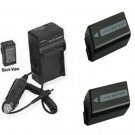 2X Batteries + Charger for Sony DSC-RX10 DSCRX10/B Alpha a7 a7R ILCE7/B ILCE7K/B
