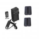 TWO 2X Batteries + Charger for Sony Alpha SLT-A58 SLT-A58K SLT-A58M SLTA58KFLBDL