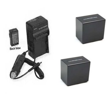 TWO 2X Batteries + Charger for Sony HDR-CX330 HDR-CX330E HDR-CX330B HDR-PJ330E