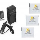 THREE 3X NP-BN1 Batteries + Charger for Sony WX100 WX150 WX200 WX60 WX70 WX80