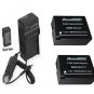 2X DMW-BLC12 DMW-BLC12E Batteries + Charger for Panasonic DMC-FZ1000 DMC-GH2