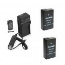TWO 2X EN-EL14A Batteries + Charger for Nikon Df D3400 Digital Camera
