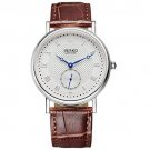 Jiusko Men's Classic Sapphire Analog Quartz Date Brown Leather Watch 132MS0107