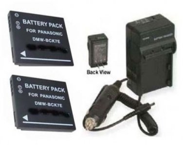 TWO 2 Batteries + Charger for Panasonic DMC-FS35 DMC-FS22 DMC-FS18V DMC-FS35A