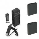 2X Batteries DMWBCJ13E + Charger for Panasonic DMC-LX7 DMC-LX7W DMC-LX7K