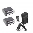 TWO Batteries + Charger for Canon ES50 ES55 ES60 ES65 ES75 ES410V ES420V ES4000
