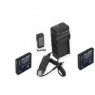 2 Batteries + Charger for Panasonic for DMCFT1EBA DMC-FT1EB-S DMC-FT1EB-A