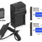 2 Batteries + Charger for Sony DSC-T700/P DSC-T700/R DSC-T900 DSC-T900/T DSC-TX1