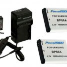 2 Batteries + Charger for Samsung EC-DV300FBPUUS EC-DV300FBPBUS DV-305 DV-300