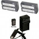 2 Batteries +Charger for Panasonic PV-DV201 PV-DV201D PV-DV202 PV-DV203 PV-DV400