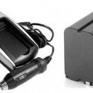 6000mAh Battery + Charger for Sony HXR-NX5U HXRNX5U