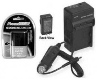 LP-E6 Battery + Charger for Canon SLR EOS 5D Mark II 6D 7D 60D 70D Digital