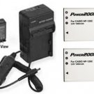 2 Batteries + Charger for Casio EX-ZS10PK EX-ZS10BK EX-ZS10BE EX-ZS10SR EX-Z680
