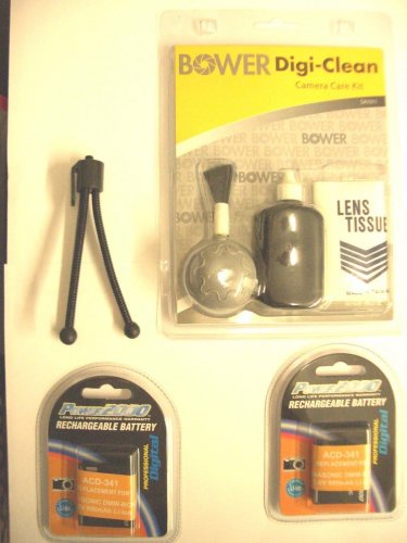 TWO 2X Batteries + Tripod for Panasonic DMC-TS25 DMC-TS25A DMC-TS25K DMC-TS25R