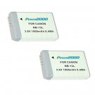 TWO 2X Batteries NB-13L for Canon PowerShot G7 X G7X Digital Camera