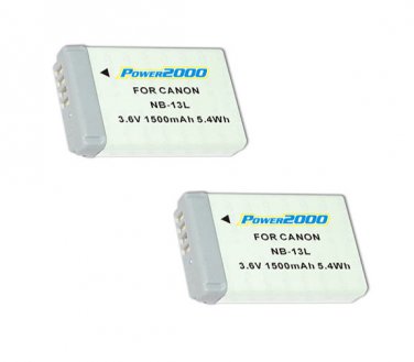 TWO 2X Batteries NB-13L for Canon PowerShot G7 X G7X Digital Camera