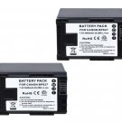 TWO 2X BP-827 Batteries for Canon HF10, HF100, HF11, HF20, HF200, HF21, HFG10,