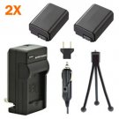 2 Batteries + Charger for Sony Alpha a7R II, ILCE7RM2, ILCE7RM2/B, ILCE-7RM2,