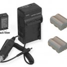TWO EN-EL3A EN-EL3 ENEL3A ENEL3 Batteries + Charger for Nikon D50 D70 D70s D100