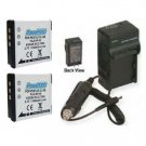 Two 2 DLi68 DL-i68 1100mAh Batteries Battery + Charger for Pentax S10 S12 Q
