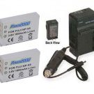 TWO 2X Batteries + Charger Fuji Real  F30 F31fd X100 X100s 3D W1 3DW1 X-S1 XS1