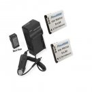 2X Batteries +Charger for Sanyo VPC-CA100 VPC-CA102 VPC-CG10 VPC-CG100 VPC-CG102