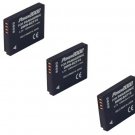 THREE 3X Batteries for Panasonic DMW-BCF10 DMW-BCF10PP DMW-BCF10E