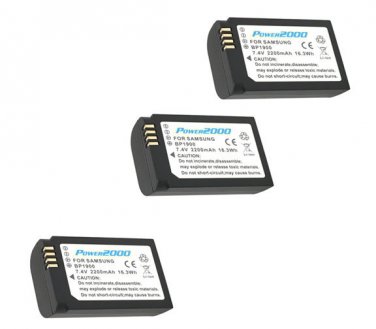 THREE 3X BP1900, ED-BP1900, Batteries for Samsung EV-NX1ZZZBMBUS, EV-NX1ZZZBQBUS