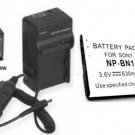 Battery + Charger for Sony DSCTX7/L DSCTX7/R DSCTX9/R DSCWX220B DSCWX220/N