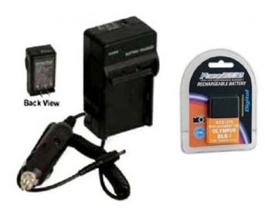 Battery + Charger for Olympus PEN E-P1 EP1 E-P2 EP2