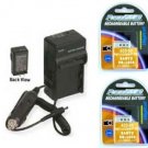 2 Batteries + Charger DB-L90 DB-L90A DB-L90AU for Sanyo VPC-SH1EX VPC-SH1EX-B