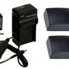 2 Batteries + Charger for Samsung IA-BP105 IA-BP105E IA-BP105R HMX-F80 HMX-F80BN