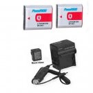 2X Batteries + Charger for Sony DSC-HX10 DSC-HX10V DSC-HX20 DSC-H90 DSC-HX30