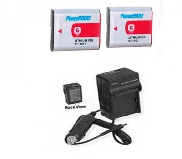 2X Batteries + Charger for Sony DSC-HX10 DSC-HX10V DSC-HX20 DSC-H90 DSC-HX30