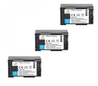 THREE 3X Batteries BP-807 BP-808 BP-809 BP-809B BP-809S for Canon FS10 FS20 FS22