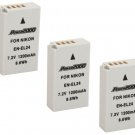 THREE 3X EN-EL24 Batteries for Nikon 1 One J5 Digital Camera # 27713 27711 27708