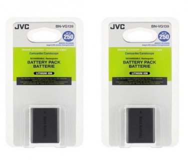 TWO 2X Genuine JVC BN-VG139 BN-VG139U BN-VG139US Batteries for GZ-E200 GZ-GX1