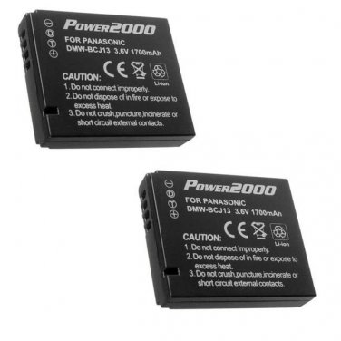 Two 2X Batteries DMW-BCJ13 DMW-BCJ13PP DMW-BCJ13E for Panasonic DMC-LX5 DMC-LX7