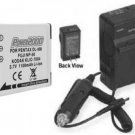 Battery + Charger for Fuji FujiFilm F200 EXR F200EXR X10 F600EXR F605EXR