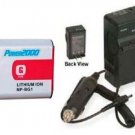 Battery + Charger for Sony DSC-W125 DSC-W130 DSC-W130/B DSC-W130/P DSC-W150/B