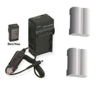 TWO 2 BLM-5 SBLM-5 BLM5 Batteries + Charger for Olympus E-5 DSLR Digital Camera