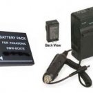Battery + Charger for Panasonic DMCFP7S DMCFX77 DMCFX77A DMC-FP7K DMC-FP7N