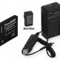Battery + Charger for Panasonic DMC-TS2Y DMCTS3R DMCTS3S DMCF2 DMCF2K DMCF2P