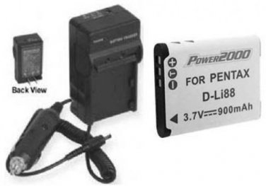 Battery + Charger Sanyo VPC-CS1TA VPC-CG100 VPC-CG100EX VPC-CA100PX VPC-CA100TA