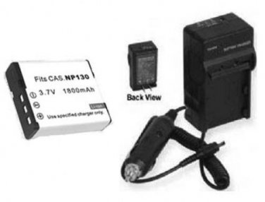 Battery + Charger for Casio EXZR100B EX-H30BK EXH30BK EXH30 EXZR100 EX-ZR100B