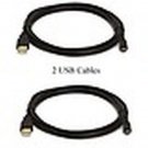 2 USB Cables for Kodak C653 C663 C703 C713 C743 C763 C813 C875 C913 C1013 CD14
